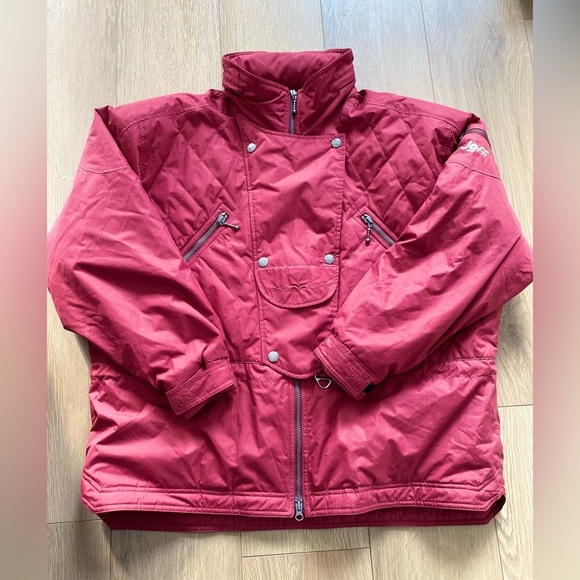 Vintage 80s 1990s JOFF Burgundy Red Ski Jacket - Picture 1 of 9